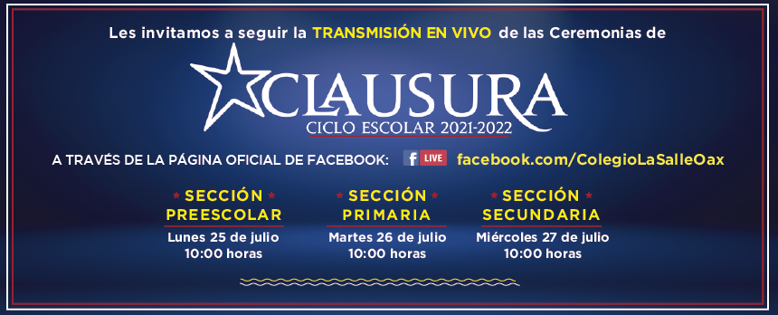 Ceremonias de Clausura 2021- 2022